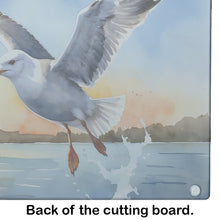 Load image into Gallery viewer, Gull Flying Low Glass Cutting Boards – Durable, Decorative Kitchen Art
