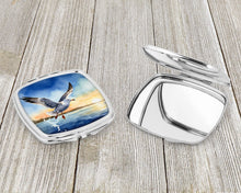 Load image into Gallery viewer, Gull Flying Low Compact Mirror – Stylish Purse Mirror with Artistic Covers