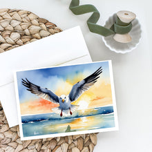 Load image into Gallery viewer, Gull Flying Low Greeting Cards - Blank Note Cards – 8-Pack of Artist-Designed Cards with Envelopes