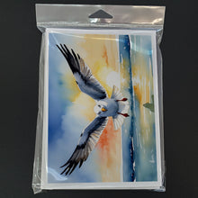 Load image into Gallery viewer, Gull Flying Low Greeting Cards - Blank Note Cards – 8-Pack of Artist-Designed Cards with Envelopes