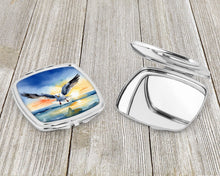 Load image into Gallery viewer, Gull Flying Low Compact Mirror – Stylish Purse Mirror with Artistic Covers