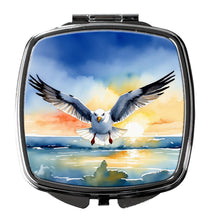 Load image into Gallery viewer, Gull Flying Low Compact Mirror – Stylish Purse Mirror with Artistic Covers