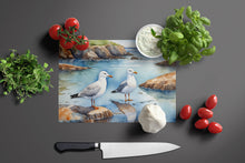 Load image into Gallery viewer, Gulls Scavenging Glass Cutting Boards – Durable, Decorative Kitchen Art