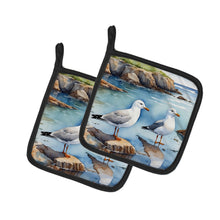 Load image into Gallery viewer, Gulls Scavenging Pot Holders - Set of 2 Decorative Kitchen Helpers | Made in the USA