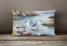 Load image into Gallery viewer, Gulls Scavenging Throw Pillow