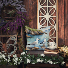 Load image into Gallery viewer, Gulls Scavenging Throw Pillow