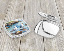 Load image into Gallery viewer, Gulls Scavenging Compact Mirror – Stylish Purse Mirror with Artistic Covers