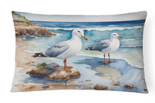 Load image into Gallery viewer, Gulls Scavenging Throw Pillow
