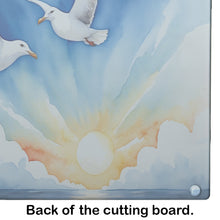 Load image into Gallery viewer, Gulls Soaring High Glass Cutting Boards – Durable, Decorative Kitchen Art