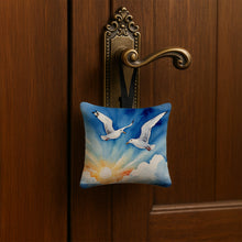 Load image into Gallery viewer, Gulls Soaring High Hanging Square Fabric Ornament 3.5 × 3.5