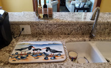 Load image into Gallery viewer, Oystercatchers Feeding Dish Drying Mat