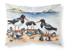 Load image into Gallery viewer, Oystercatchers Feeding Standard Pillowcase – Artistic Decorative Front, White Back