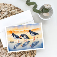 Load image into Gallery viewer, Oystercatchers Foraging Greeting Cards - Blank Note Cards – 8-Pack of Artist-Designed Cards with Envelopes