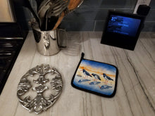 Load image into Gallery viewer, Oystercatchers Foraging Pot Holders - Set of 2 Decorative Kitchen Helpers | Made in the USA