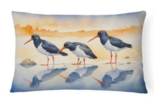Load image into Gallery viewer, Oystercatchers Foraging Throw Pillow