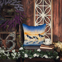 Load image into Gallery viewer, Oystercatchers Foraging Throw Pillow
