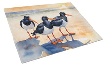 Load image into Gallery viewer, Oystercatchers Foraging Glass Cutting Boards – Durable, Decorative Kitchen Art