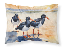 Load image into Gallery viewer, Oystercatchers Foraging Standard Pillowcase – Artistic Decorative Front, White Back