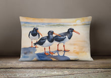 Load image into Gallery viewer, Oystercatchers Foraging Throw Pillow