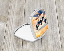 Load image into Gallery viewer, Oystercatchers Foraging Compact Mirror – Stylish Purse Mirror with Artistic Covers