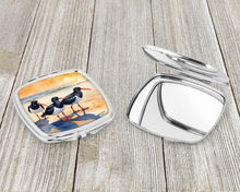 Load image into Gallery viewer, Oystercatchers Foraging Compact Mirror – Stylish Purse Mirror with Artistic Covers