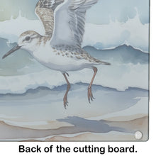 Load image into Gallery viewer, Sanderling Racing the Tide Glass Cutting Boards – Durable, Decorative Kitchen Art