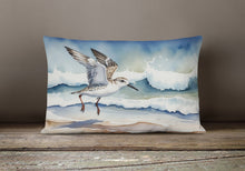 Load image into Gallery viewer, Sanderling Racing the Tide Throw Pillow