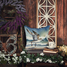 Load image into Gallery viewer, Sanderling Racing the Tide Throw Pillow