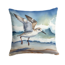 Load image into Gallery viewer, Sanderling Racing the Tide Throw Pillow