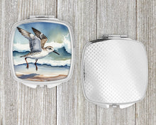 Load image into Gallery viewer, Sanderling Racing the Tide Compact Mirror – Stylish Purse Mirror with Artistic Covers