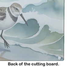 Load image into Gallery viewer, Sanderling Racing the Tide Glass Cutting Boards – Durable, Decorative Kitchen Art