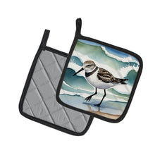 Load image into Gallery viewer, Sanderling Racing the Tide Pot Holders - Set of 2 Decorative Kitchen Helpers | Made in the USA