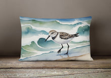 Load image into Gallery viewer, Sanderling Racing the Tide Throw Pillow