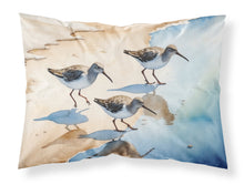 Load image into Gallery viewer, Sandpipers Standard Pillowcase – Artistic Decorative Front, White Back