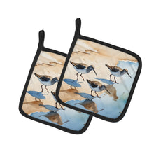 Load image into Gallery viewer, Sandpipers Pot Holders - Set of 2 Decorative Kitchen Helpers | Made in the USA