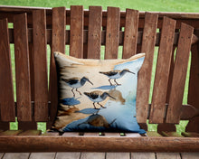 Load image into Gallery viewer, Sandpipers Throw Pillow - 14x14 Decorative Pillow – Art for Your Home &amp; Patio