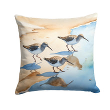 Load image into Gallery viewer, Sandpipers Throw Pillow - 14x14 Decorative Pillow – Art for Your Home &amp; Patio