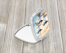Load image into Gallery viewer, Sandpipers Compact Mirror – Stylish Purse Mirror with Artistic Covers