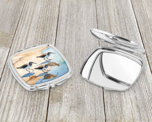 Load image into Gallery viewer, Sandpipers Compact Mirror – Stylish Purse Mirror with Artistic Covers