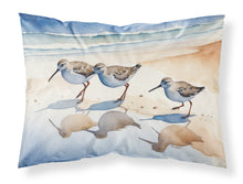 Load image into Gallery viewer, Sandpipers Standard Pillowcase – Artistic Decorative Front, White Back