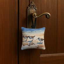 Load image into Gallery viewer, Sandpipers Hanging Square Fabric Ornament 3.5 × 3.5
