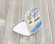 Load image into Gallery viewer, Sandpipers Compact Mirror – Stylish Purse Mirror with Artistic Covers