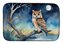 Load image into Gallery viewer, Owl Perched in Coastal Tree Dish Drying Mat