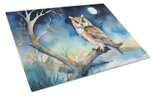 Load image into Gallery viewer, Owl Perched in Coastal Tree Glass Cutting Boards – Durable, Decorative Kitchen Art