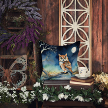 Load image into Gallery viewer, Owl Perched in Coastal Tree Throw Pillow