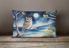 Load image into Gallery viewer, Owl Perched in Coastal Tree Throw Pillow