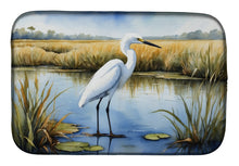 Load image into Gallery viewer, Snowy Egret in Coastal Marshes Dish Drying Mat