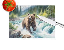 Load image into Gallery viewer, Alaskan Wilderness Grizzly Bear Glass Cutting Boards – Durable, Decorative Kitchen Art