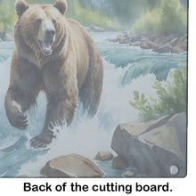 Load image into Gallery viewer, Alaskan Wilderness Grizzly Bear Glass Cutting Boards – Durable, Decorative Kitchen Art