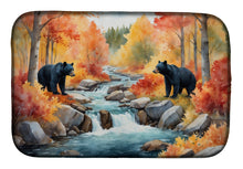 Load image into Gallery viewer, Bears Autumn in the Woods Dish Drying Mat